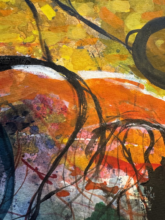 Image 1 of Henk Fonville 1919-2011 40x50cm. Suspension horizontale/verticale