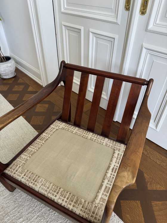 Image 1 of Fauteuil lounge en teck, style mid-century, design danois