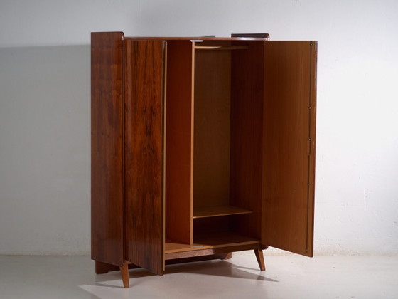 Armadio in palissandro di metà secolo – Cecoslovacchia, attribuito a Pravánec, anni '50 – Mid Century Modern (photo 30 of 40)