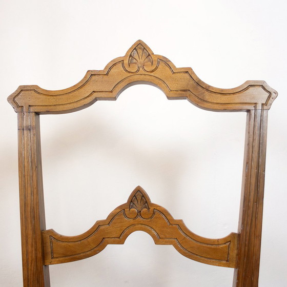 Image 1 of Chaise en noyer et tapissée de l'époque d'Alfonsin, Espagne, 1880