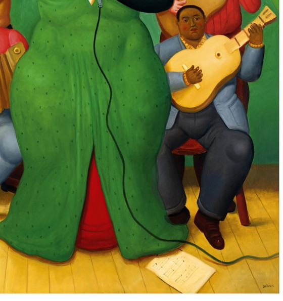 Image 1 of La Cantante (De Zanger) - Fernando Botero 2016 - Poster 50 x 70 cm