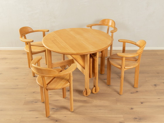 Image 1 of Vintage eetkamerset, uitschuifbare tafel en stoelen