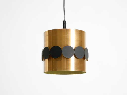 Originele hanglamp uit de jaren 60 in Space Age-stijl van Doria, gemaakt van geanodiseerd koperkleurig aluminium en
