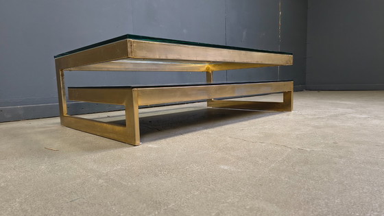 Image 1 of Vintage two tier belgochrom 23kt coffee table, 1970s