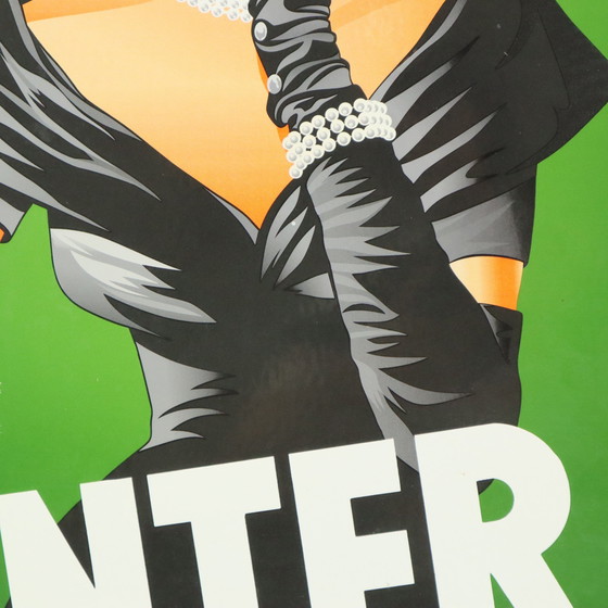 Image 1 of Letrero publicitario de cazador con placa esmaltada de gran tamaño