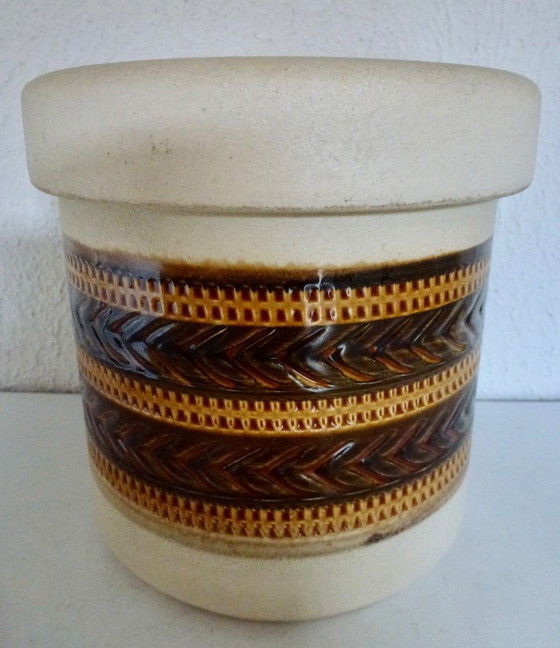 Image 1 of Porta tabacco in ceramica di Velasques e humidor in legno per sigarette.