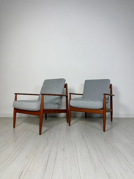 Image 1 of 1/2 Vintage Model 118 Teakhouten Loungestoel van Grete Jalk voor France & Daverkosen, Deens design, jaren 1950