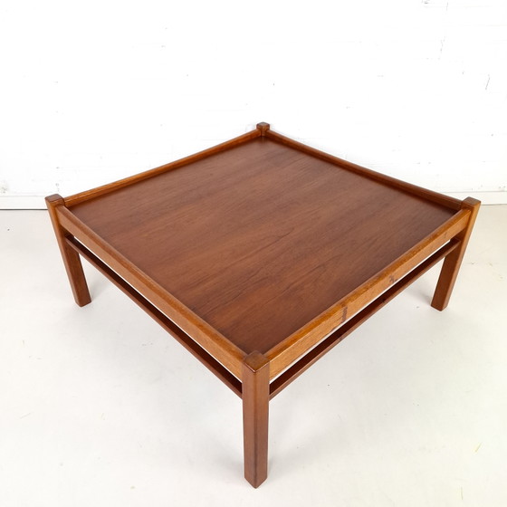 Tavolino da caffè quadrato vintage, design danese, in teak, anni '60/'70, stile Mid-Century Modern. (photo 3 of 9)