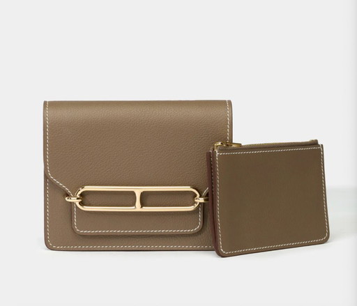 Accessoire HERMES Roulis Slim en Cuir Étoupe - 101795%