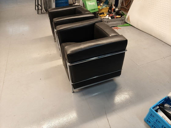 Image 1 of 6 x Cassina LC2 + 2 x LC10 Table basse