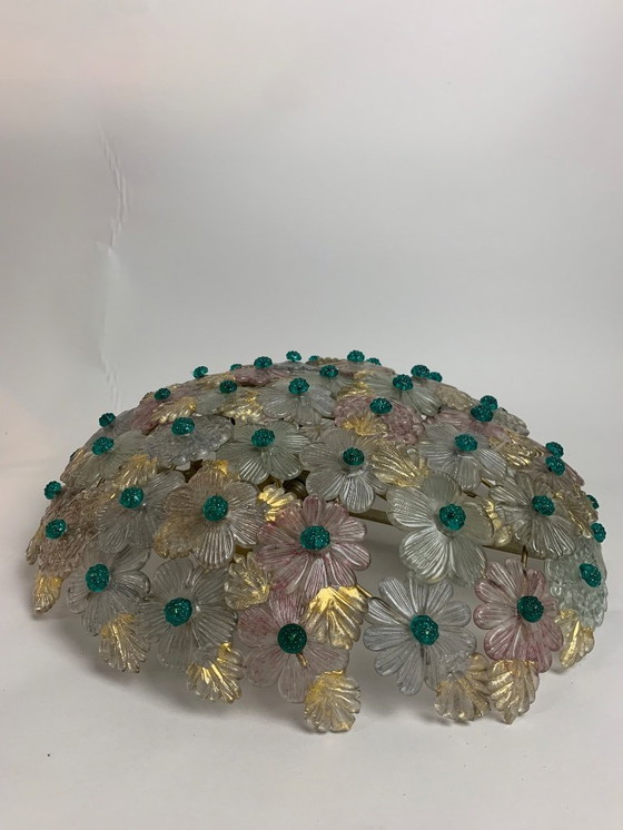 Image 1 of Seguso vetri d’arte pair of flush mount 