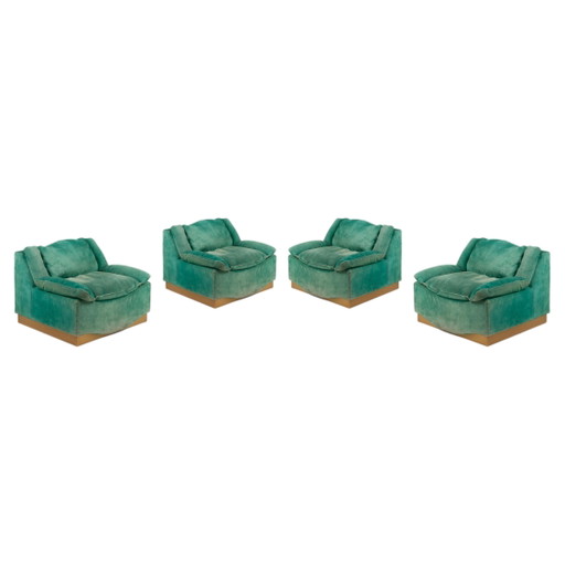 Set van 4 Stropiccio Fauteuils van Luciano Frigerio voor Frigerio di Desio, 1970
