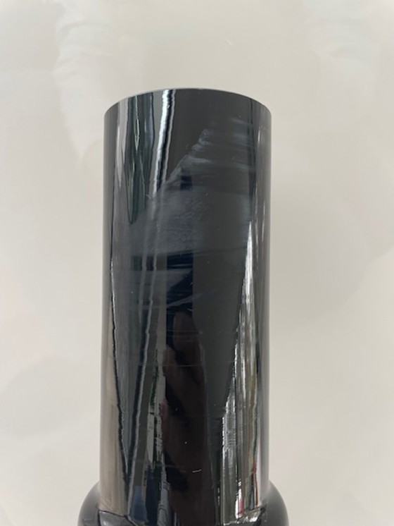 Image 1 of Vaso postmoderno dal design vintage - vetro nero