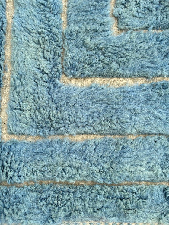 Moroccan Mrirt Rug Blue 185x250 cm, Handmade Berber Wool Rug – Rugs & carpets (photo 4 of 9)