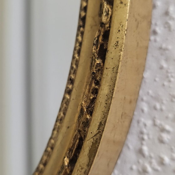 Image 1 of Vintage gouden ovale boogspiegel