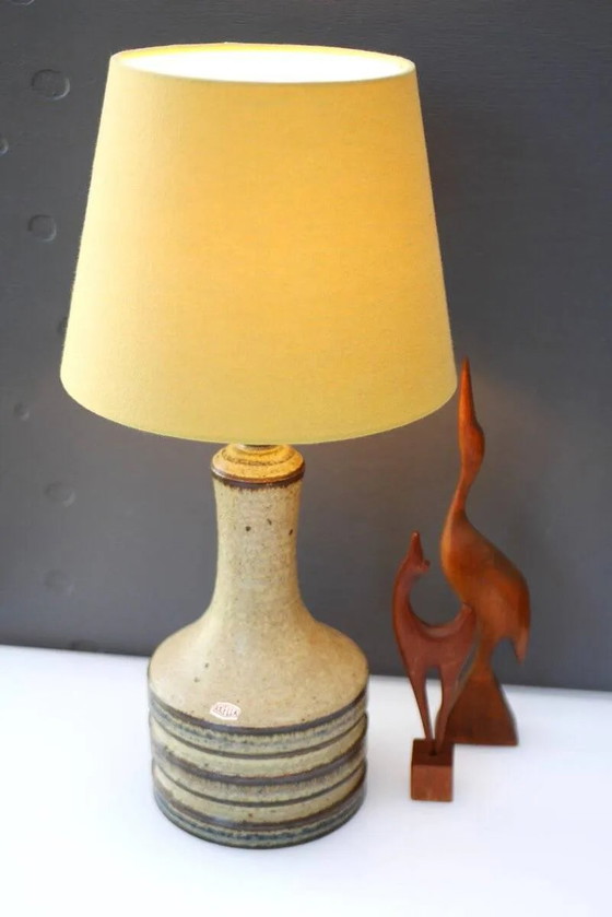 Image 1 of Vintage Danish stoneware pottery table lamp from Axella, 1970s