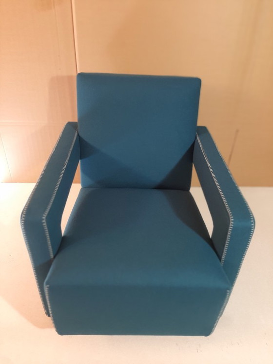 Image 1 of CASSINA 637 UTRECHT fauteuil (NIEUW, NOOIT GEBRUIKT) in 13L OTHANIO WOL met natuurlijke draadstiksels en paardenpunt