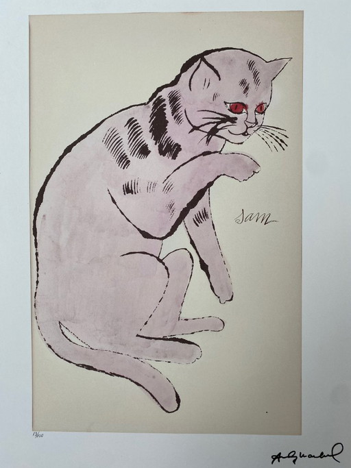 Nach Andy Warhol, Cat Sam, 1980er Jahre, Lithografie – lithos zeefdrukken, Paper