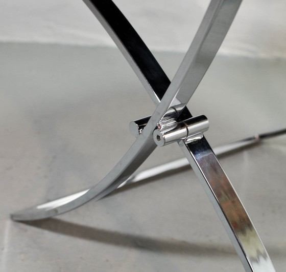 Image 1 of Superb Minimalistic Foldable Dining Chairs Designed by Marcelo Cuneo for Mobel Italia, Set of 4. Italy, 1970s.