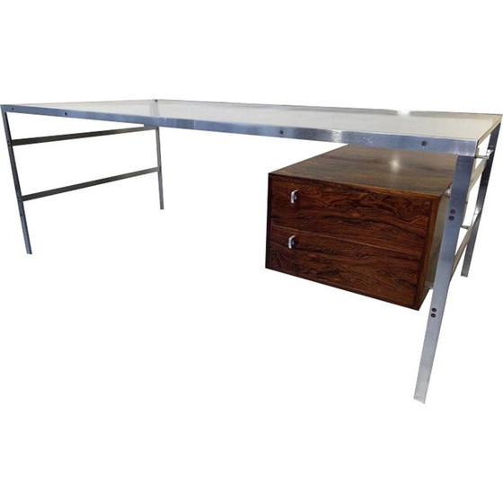 Image 1 of Vintage rosewood veneer desk by Preben Fabricius and Jørgen Kastholm, 1984