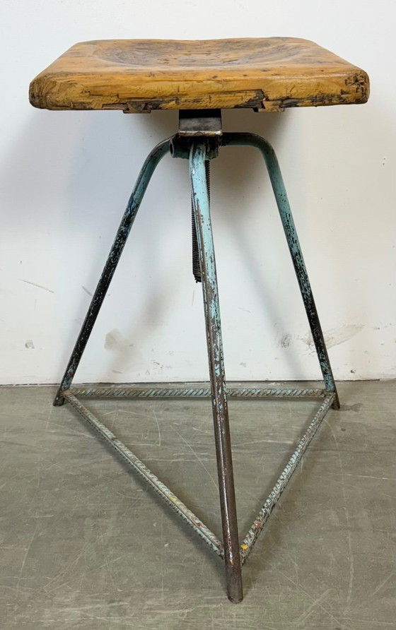 Image 1 of Industrial Workshop Swivel Stool, 1960s