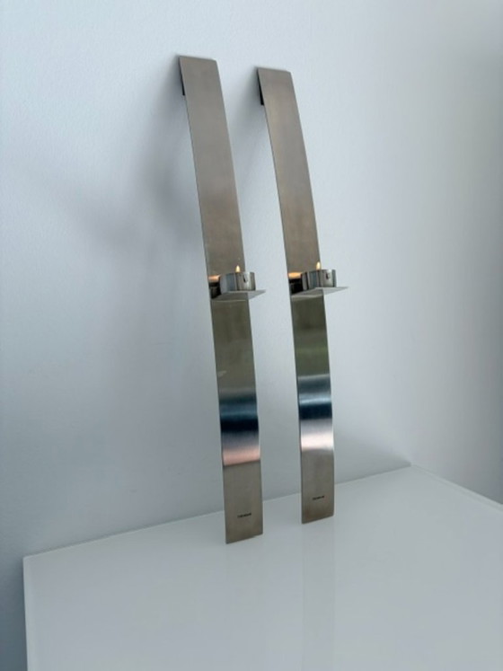 Set de 2 apliques de pared Blomus de acero inoxidable 60 cm – Decoración de pared, rvs (photo 6 of 21)