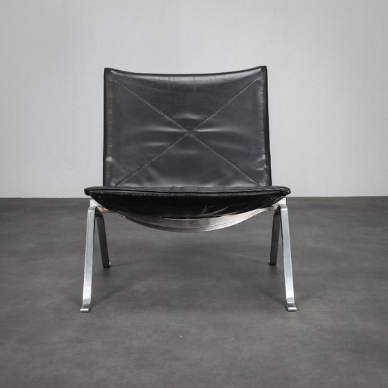 Image 1 of Par de sillas PK22 poco comunes de primera edición de Poul Kjaerholm para E. Kold Christensen, Dinamarca, 1958