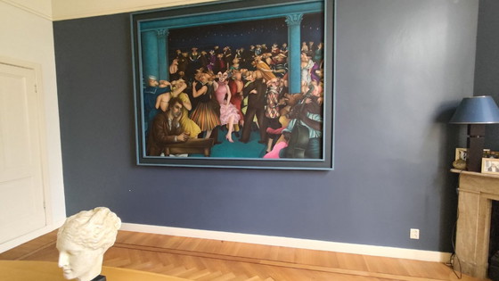 Image 1 of Museaal Statement Piece: XL Schilderij Hieron Pessers (220 cm)