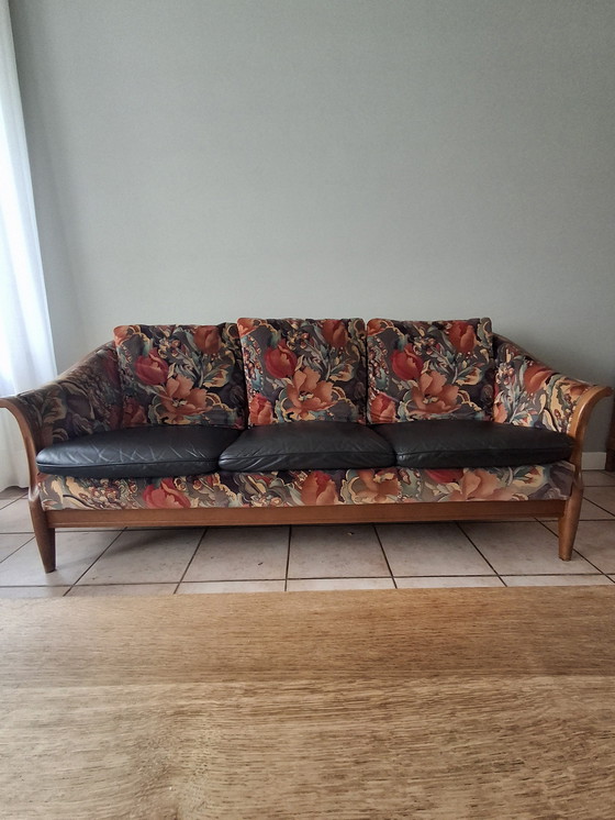 Image 1 of Canapé Pastoe avec 2 fauteuils en cuir