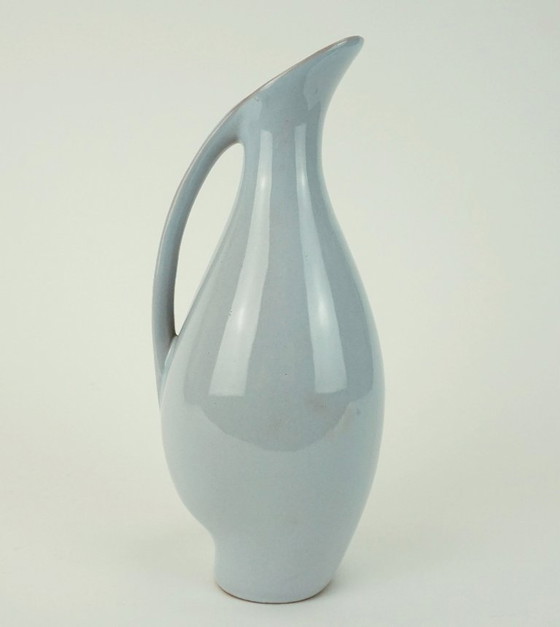 Image 1 of mid century ceramic VASE 1950s organic shape fritz van daalen jug model K14/7