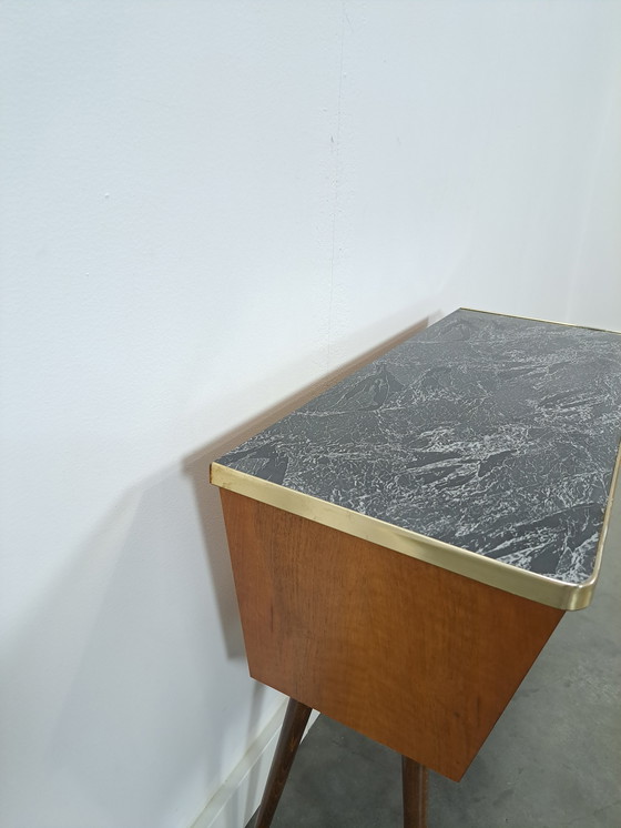 Image 1 of 1950s Cabinet With Drawers And Formica Top Vintage