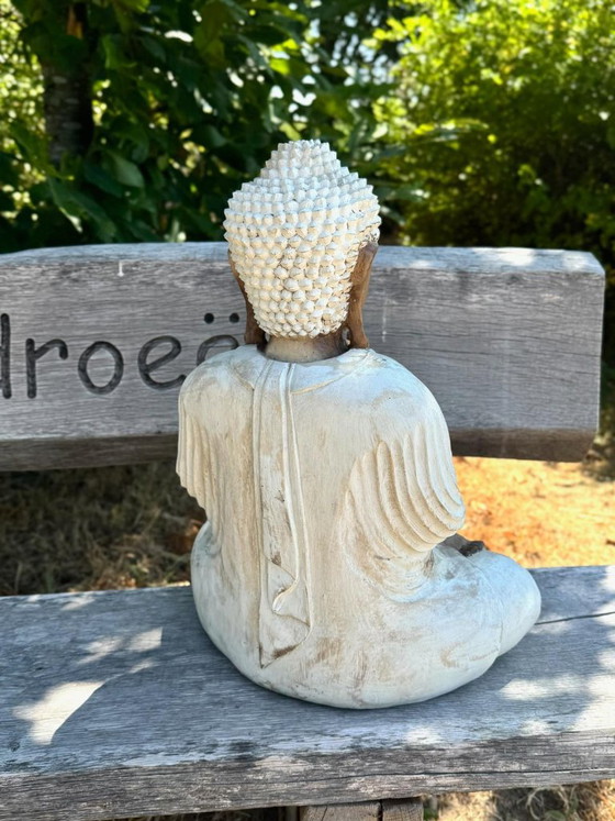 Buda de madera hecho a mano – Estatua de meditación – 53 cm – Objetos decorativos, Wood (photo 3 of 5)