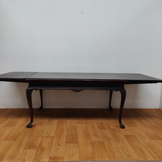 Image 1 of Vintage Chippendale country dining table extendable dining table