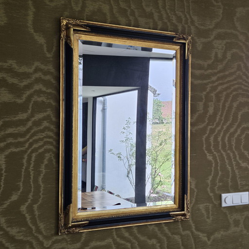 Barockspiegel schwarz mit antikem Gold