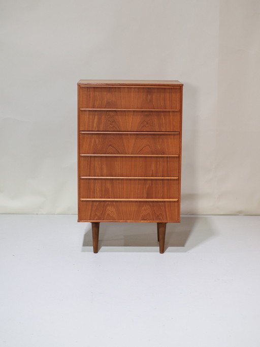 Drawer Cabinet Teak Vintage Danish 1960s