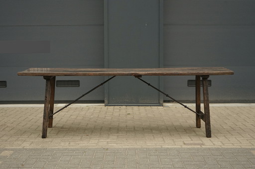 Antique Spanish Chestnut Dining Table