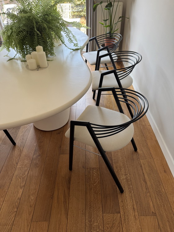 Set di 5 sedie da pranzo di design postmoderno con struttura tubolare anni '80 – Metal (photo 16 of 36)