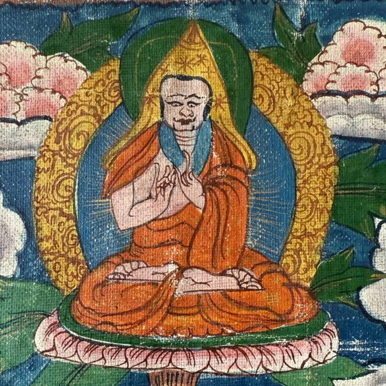 Buddhistisches Mandala Thangka Nepal Los 339 – Gemälde & Zeichnungen, Textile (photo 3 of 10)