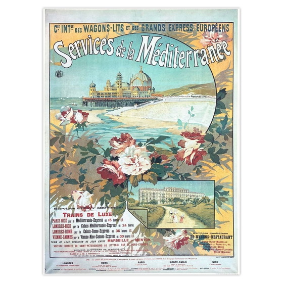 Image 1 of KOLLEKTIVE - WERBUNG Schlafwagen - PLM Mediterranean Services - Postamt Nizza