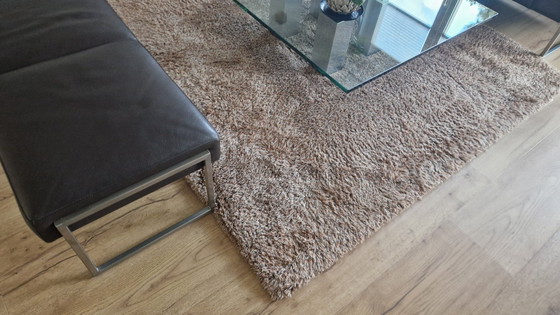 Image 1 of Leolux Ledersitzgruppe – Ecksofa, Hocker, Couchtisch, Teppich