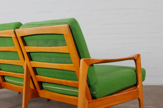 3-seater Sofa Vintage 60s Mid Century Couch 70s design – Knoll, 3-5 seaters, Wood, Mid Century Modern (photo 12 of 14)