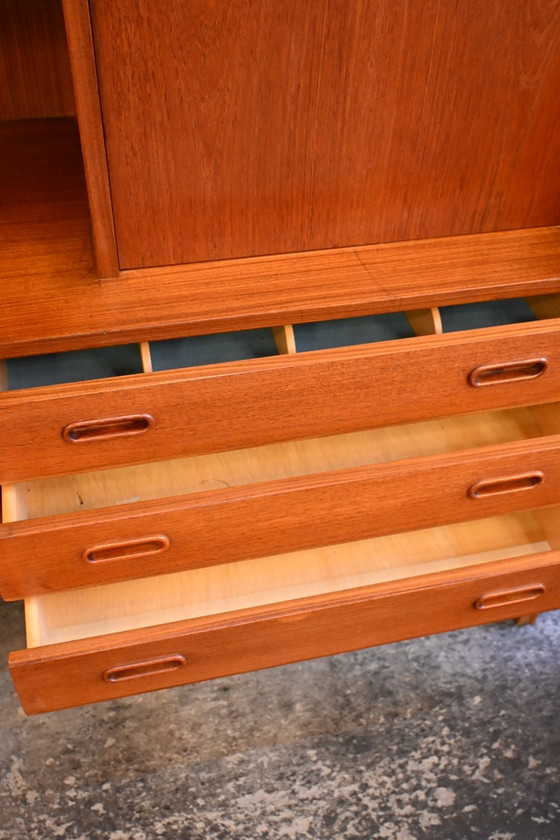 Image 1 of Teak wooden Danish Design highboard 60s/70s