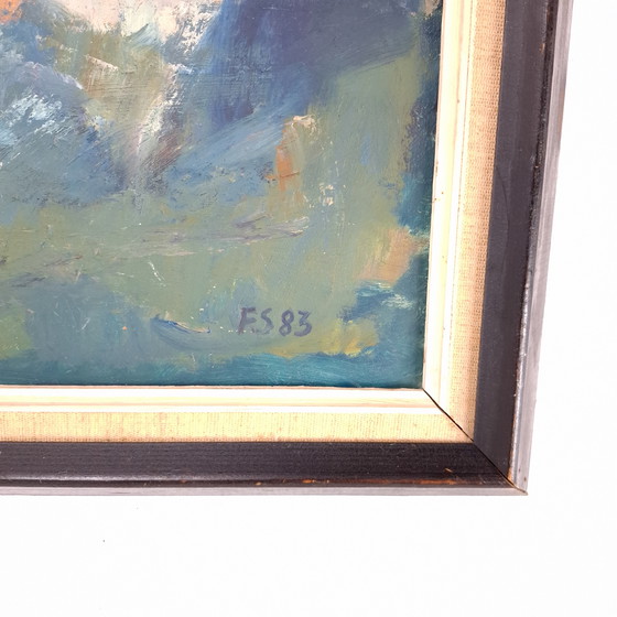 Image 1 of Abstract painting 1980s Frank Storgaard
