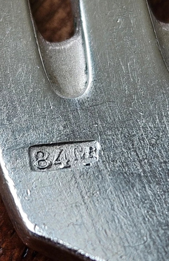 Image 1 of Prestigeträchtiges SFAM-Besteckset in einem Lancel-Paris-Etui, 29-teilig, versilbertes Metall, 1884, 100 g, Gesamtgewicht 3100 g