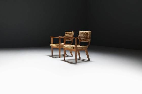 Image 1 of Vintage Lounge Chairs by Atelier Adrien Audoux & Frida Minet for VIBO France
