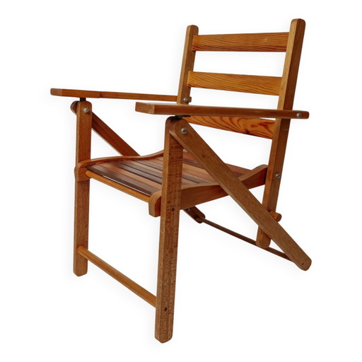 Vintage Klappstuhl aus Teakholz für Kinder