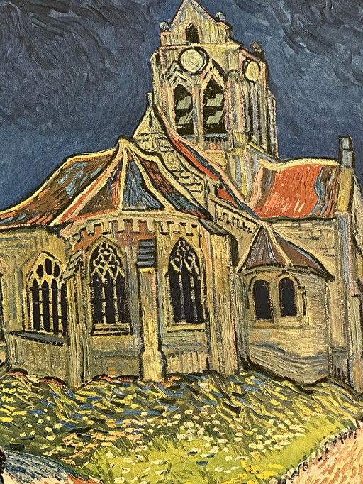 Vincent van Gogh La chiesa di Auvers copia originale 1960 Di Kunstkreis Lucerna Svizzera