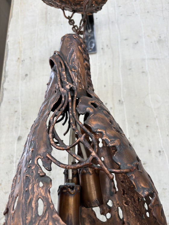 Brutalistische Pendelleuchte – Pendelleuchten, Metal (photo 7 of 7)