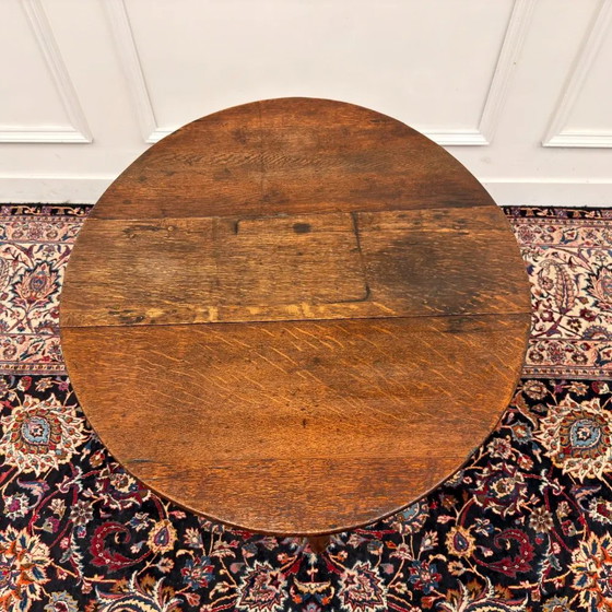 Mesa abatible inglesa antigua, Mesas de centro, Madera, Marrón, Chesterfield (foto 5 de 10)