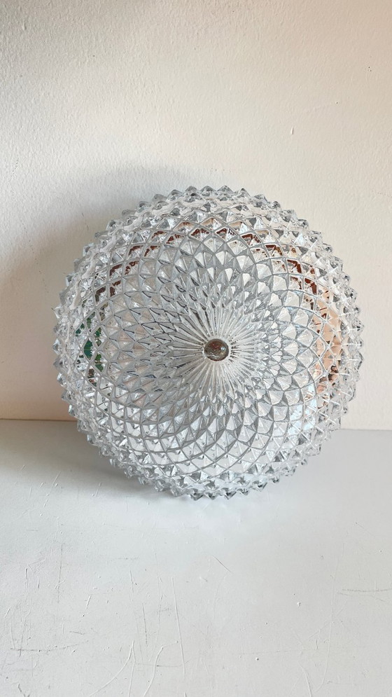 Image 1 of Lampada da soffitto in semicristallo anni '50